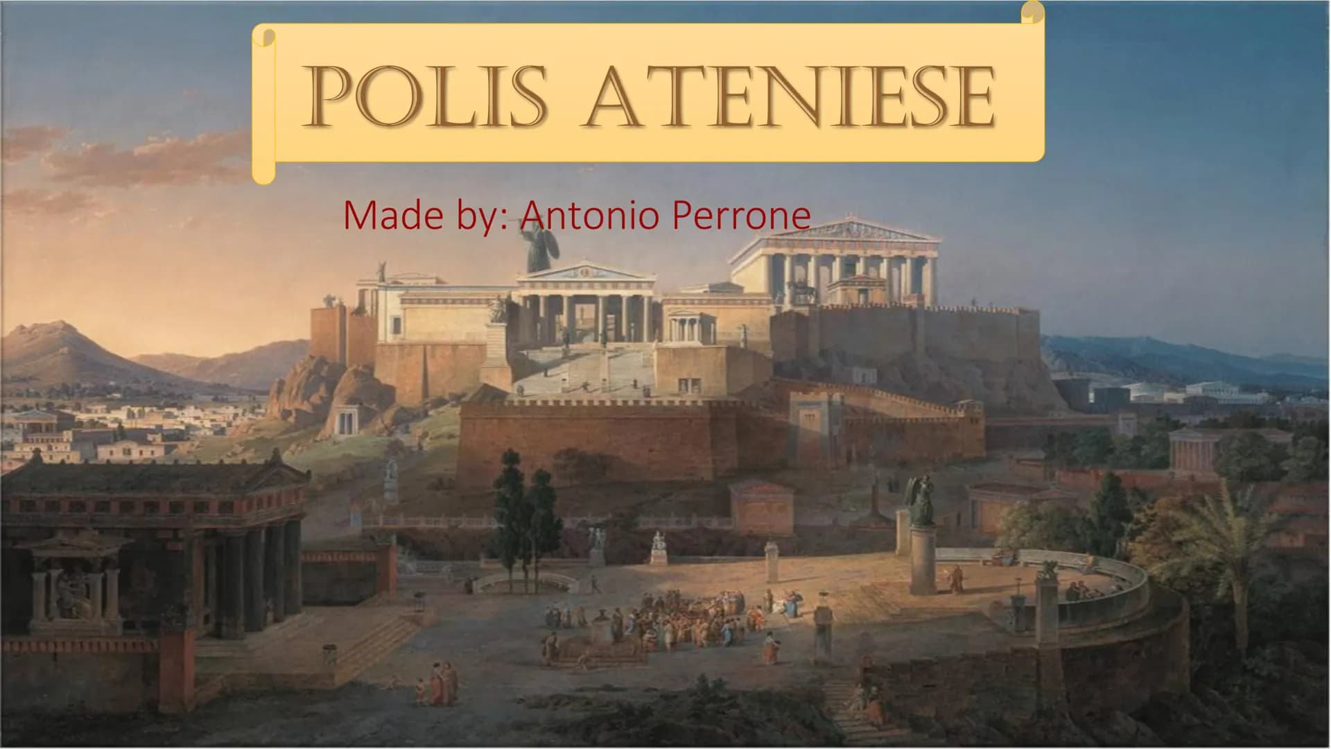 POLIS ATENIESE
Made by: Antonio Perrone
HL DOVE?
SORGEVA NELL'ATTICA,
VICINO AL MARE
ERA DEDITA AL
COMMERCIO
PER QUESTO
AVEVA UNA FLOTTA
POT