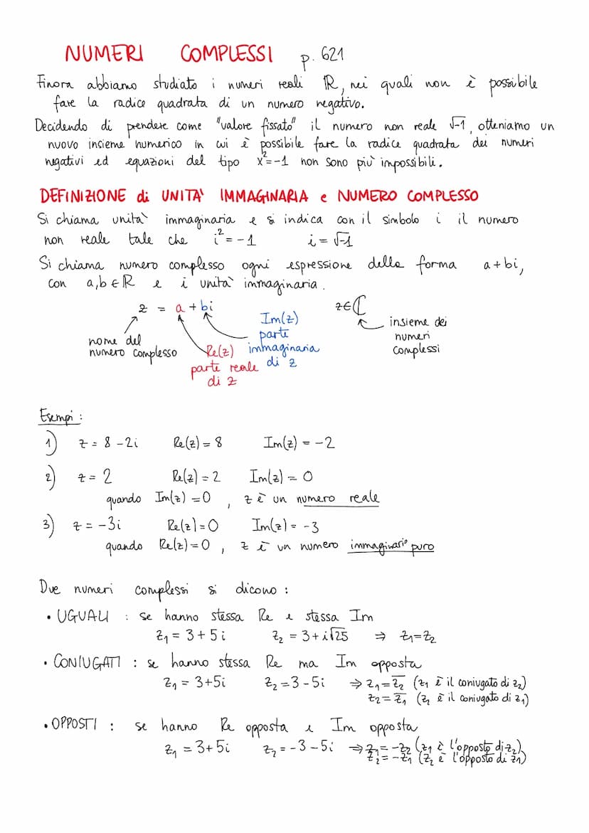 EQUAZIONI CON NUM.COMPLESSI
TEOREMA FONDAMENTALE DEL' ALGEBRA
Ogni equazione di grado no 1 ammette esattamente n soluzioni distinte in C.
·N