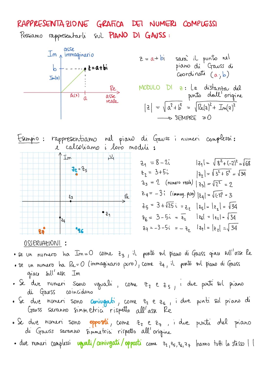 EQUAZIONI CON NUM.COMPLESSI
TEOREMA FONDAMENTALE DEL' ALGEBRA
Ogni equazione di grado no 1 ammette esattamente n soluzioni distinte in C.
·N