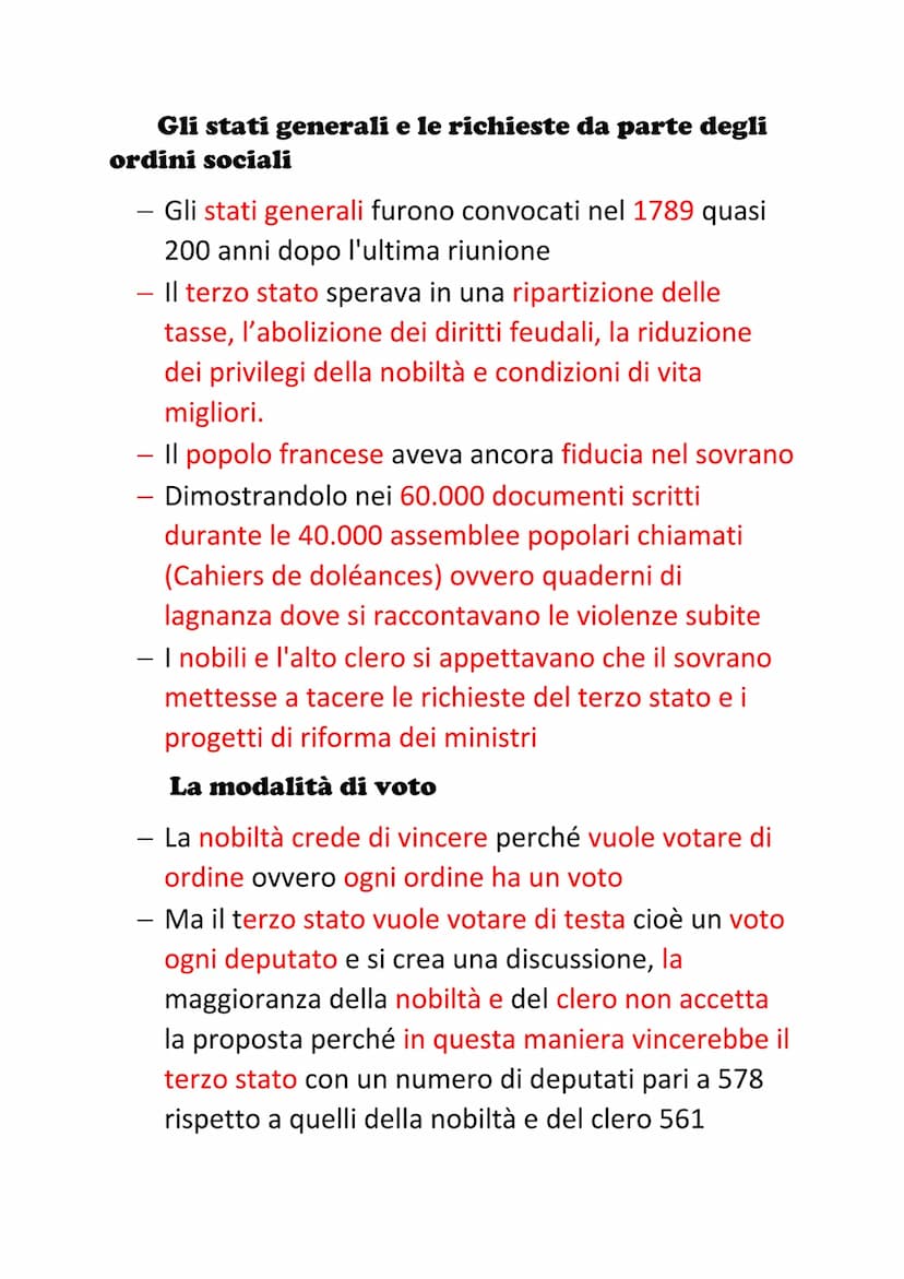Rivoluzione francese
- Inizia il 14 luglio 1789 con la presa della Bastiglia
- Dopo viene approvata la dichiarazione dei diritti
dell'uomo e