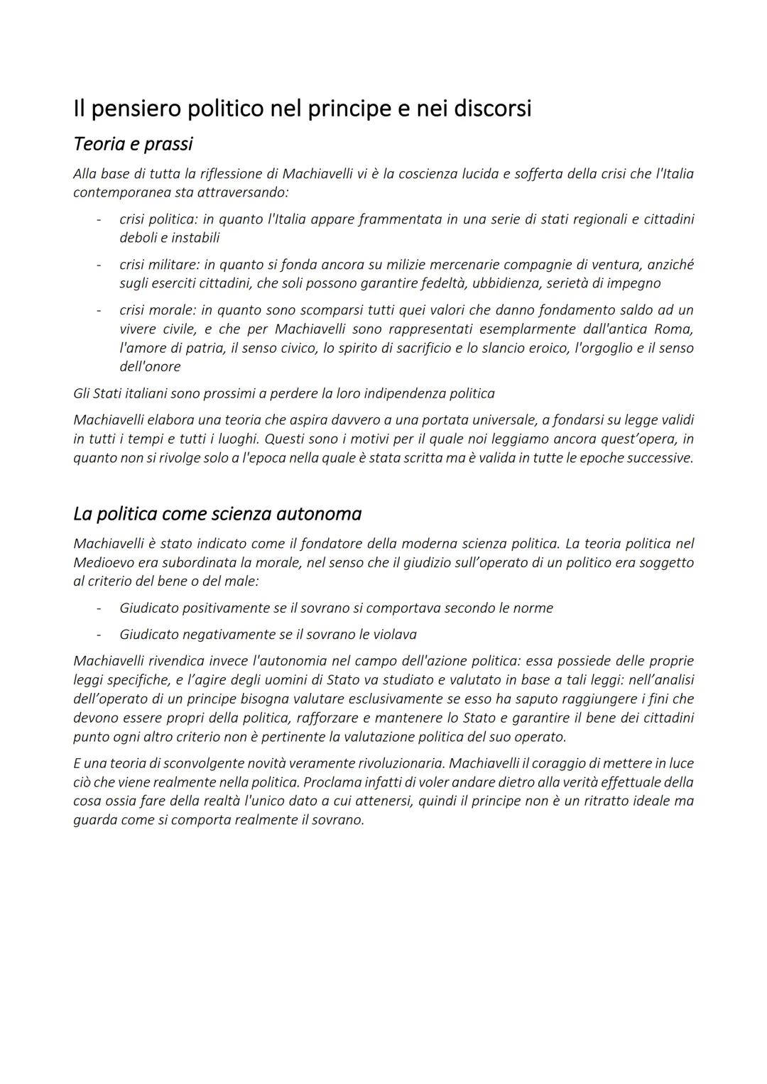 NICCOLO' MACHIAVELLI
1.LA VITA
L'attività politica
Niccolò Machiavelli nacque a Firenze nel 1469 da una famiglia borghese. Ebbe un'educazion