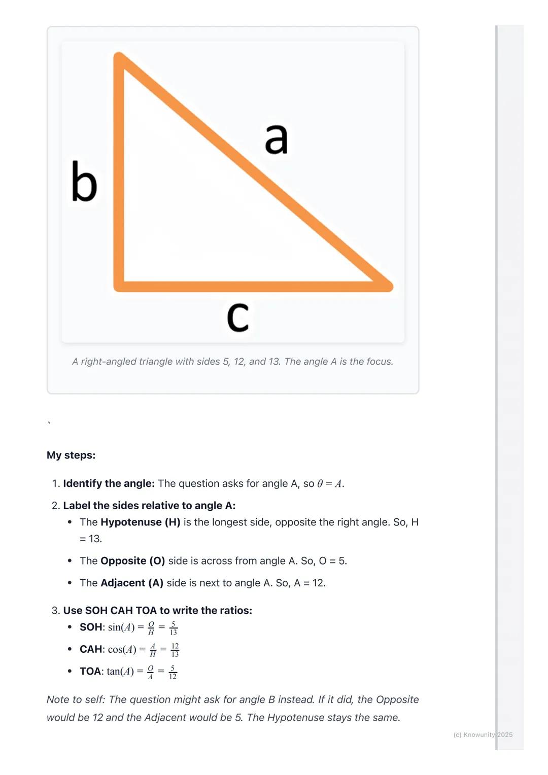 # Introduction to Trigonometric
Ratios

What is trigonometry about?

Trigonometry (or 'trig') is all about the relationship between the angl
