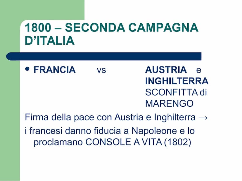 NAPOLEONE BONAPARTE
(1769-1821)
http://www.ovovideo.com/napoleone-bonaparte/ 1796- PRIMA CAMPAGNA
D'ITALIA
1795: il Direttorio affida al gio