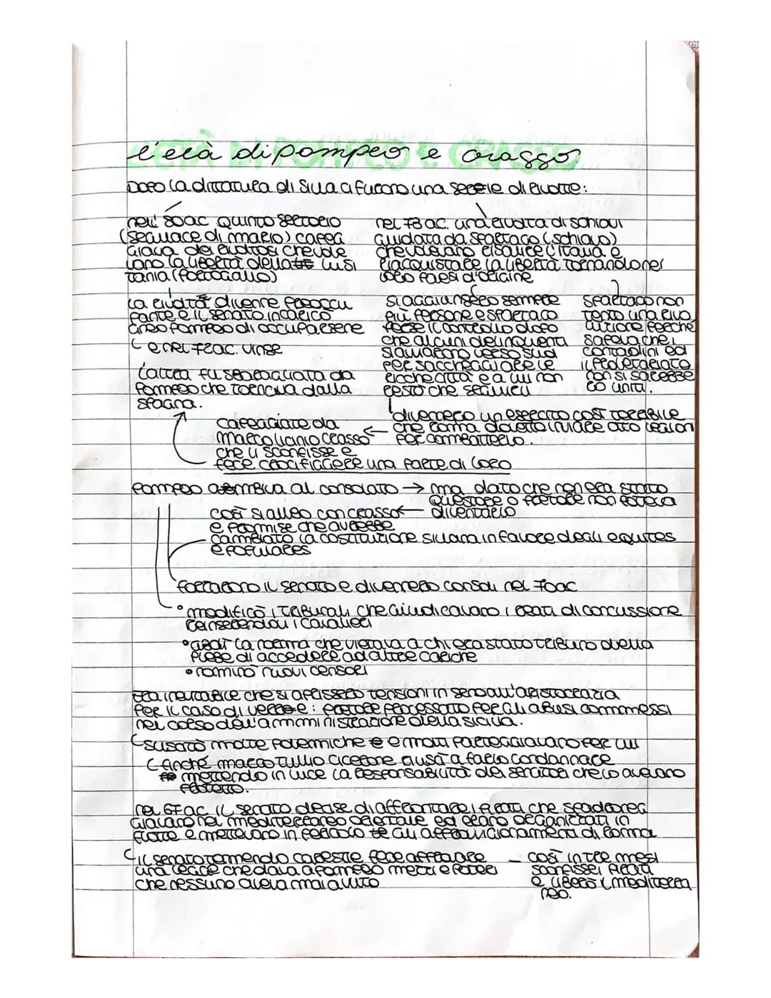 l'età dipompeo e oraggo
Dopo la dicatuca di Siula a fucono una sesele di Plvatte:
and ervarta
nel 73 ac. und ervata dischiour
Gudata da seal