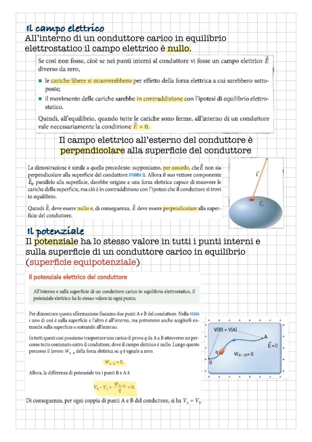 Conduttori in equilíbrio elettrostatico
Distribuzione
della carica
Nei conduttori la carica si dispone in superficie.
All'equilibrio, la car