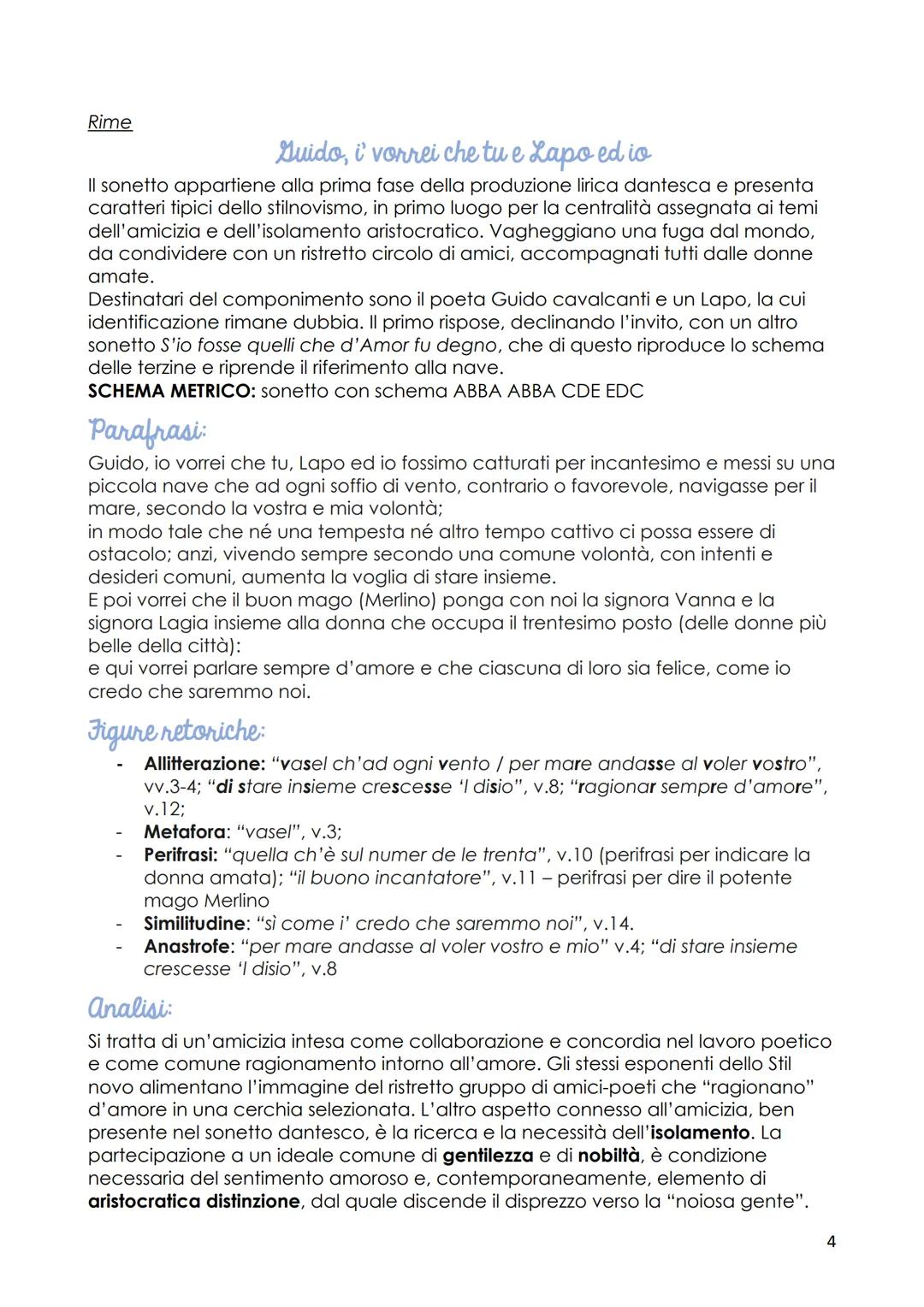 Dante
1. La vita
Gli studi e la formazione
Dante nasce a Firenze nel 1265. La famiglia apparteneva alla parte guelfa, di
piccola e decaduta 