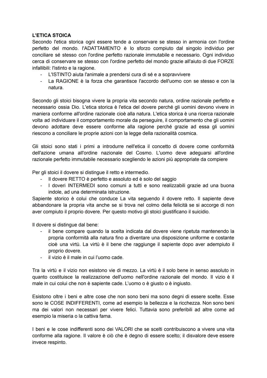 LO STOICISMO
Il fondatore dello stoicismo è Zenone di Cizio nato nel 336-335 a.C. e morto di morte
volontaria nel 264-263 a.C. Come vedremo 