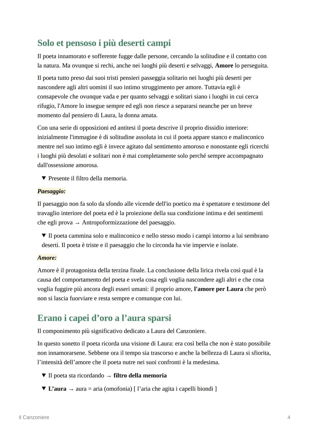 Il Canzoniere
Petrarca titola la sua raccolta Rerum vulgarium fragmenta, cioè Frammenti di componimenti
in volgare, ma anche popolari, di po