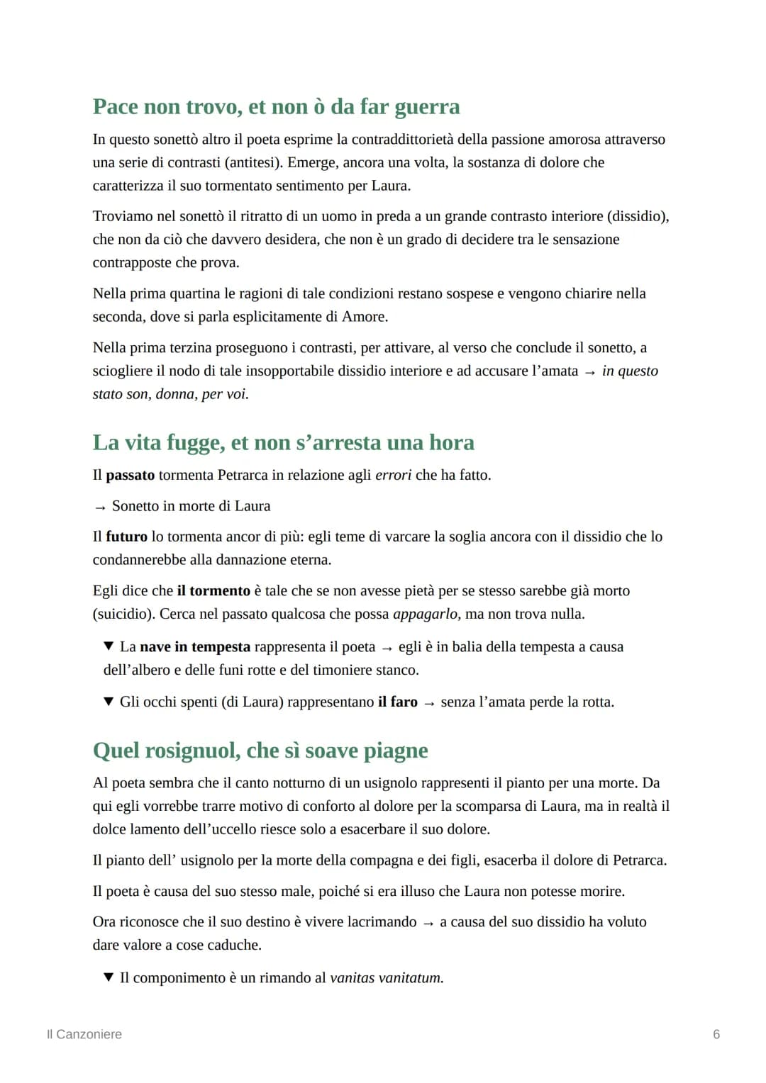 Il Canzoniere
Petrarca titola la sua raccolta Rerum vulgarium fragmenta, cioè Frammenti di componimenti
in volgare, ma anche popolari, di po