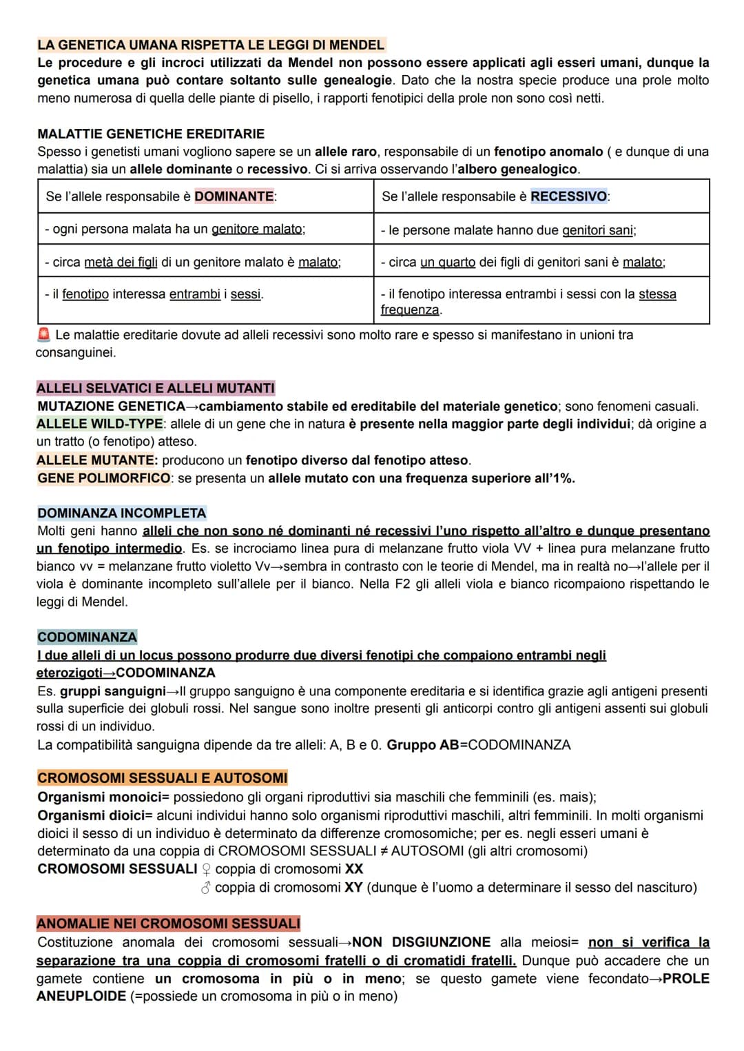 GENETICA
La genetica è lo studio delle leggi e dei meccanismi che permettono la trasmissione dei caratteri da una
generazione all'altra (nas