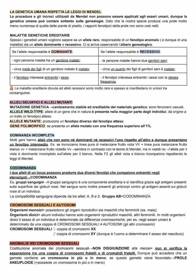 GENETICA
La genetica è lo studio delle leggi e dei meccanismi che permettono la trasmissione dei caratteri da una
generazione all'altra (nas