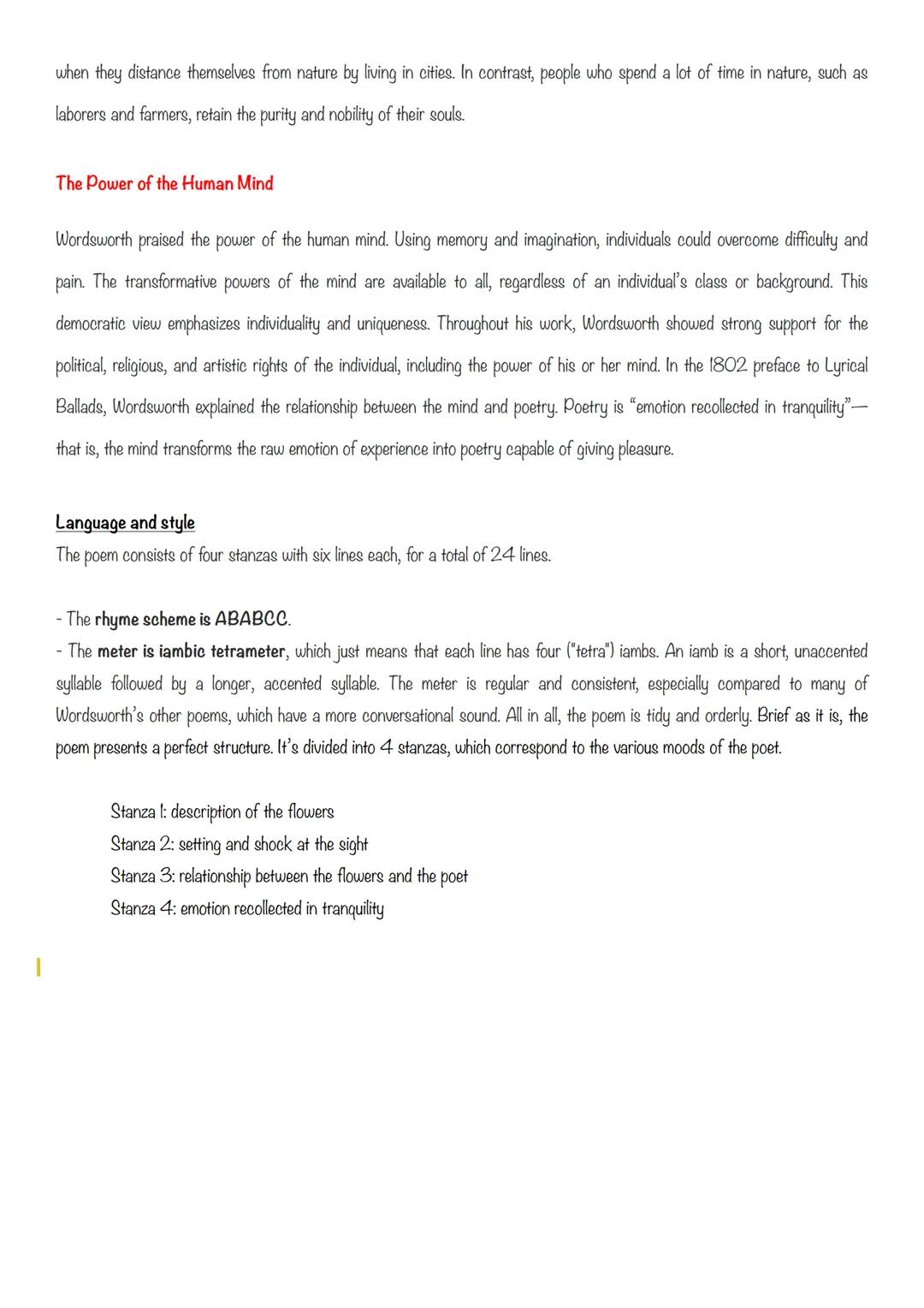 DAFFODILS
The poem was composed in 1804 and published in 1807. It was inspired by the sight of a field full of golden daffodils waving
in th