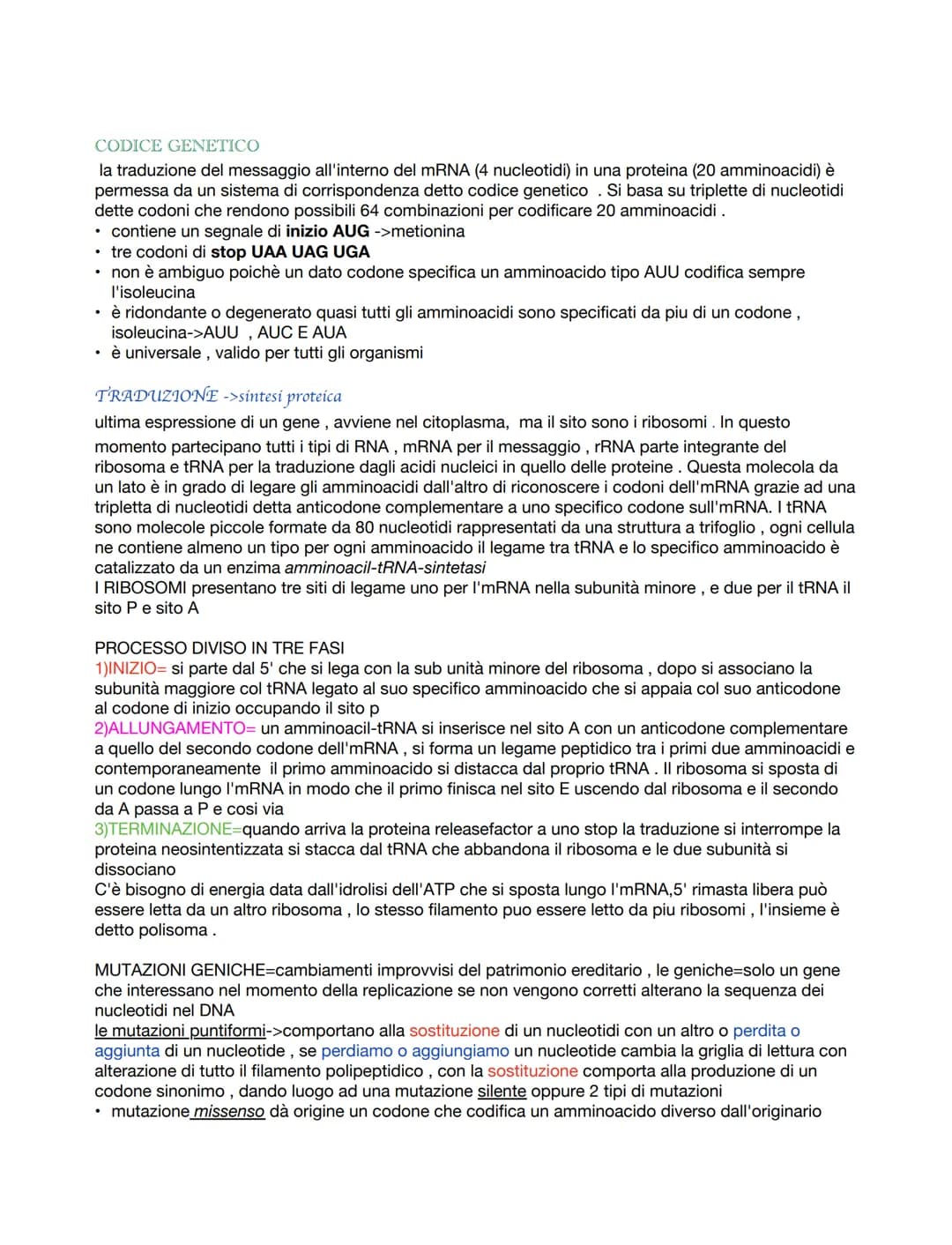 L'unità base dell'eredità è il gene, venne scoperto che i cromosomi sono composti da DNA acido
desossiribonucleico e proteine, uno di questi