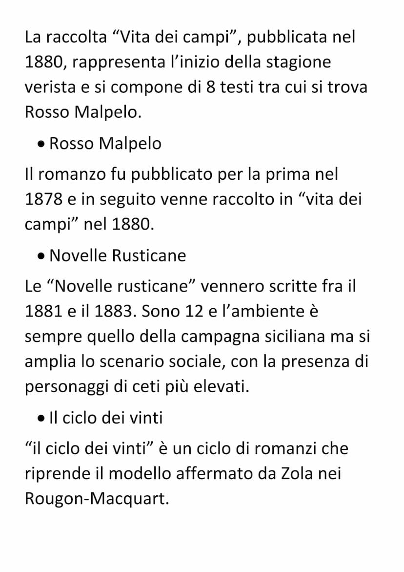 Giovanni Verga
Vita e opere
Giovanni Verga è tra i
narratori italiani più noti della
seconda metà dell'800. Fu
autore di romanzi, novelle e
