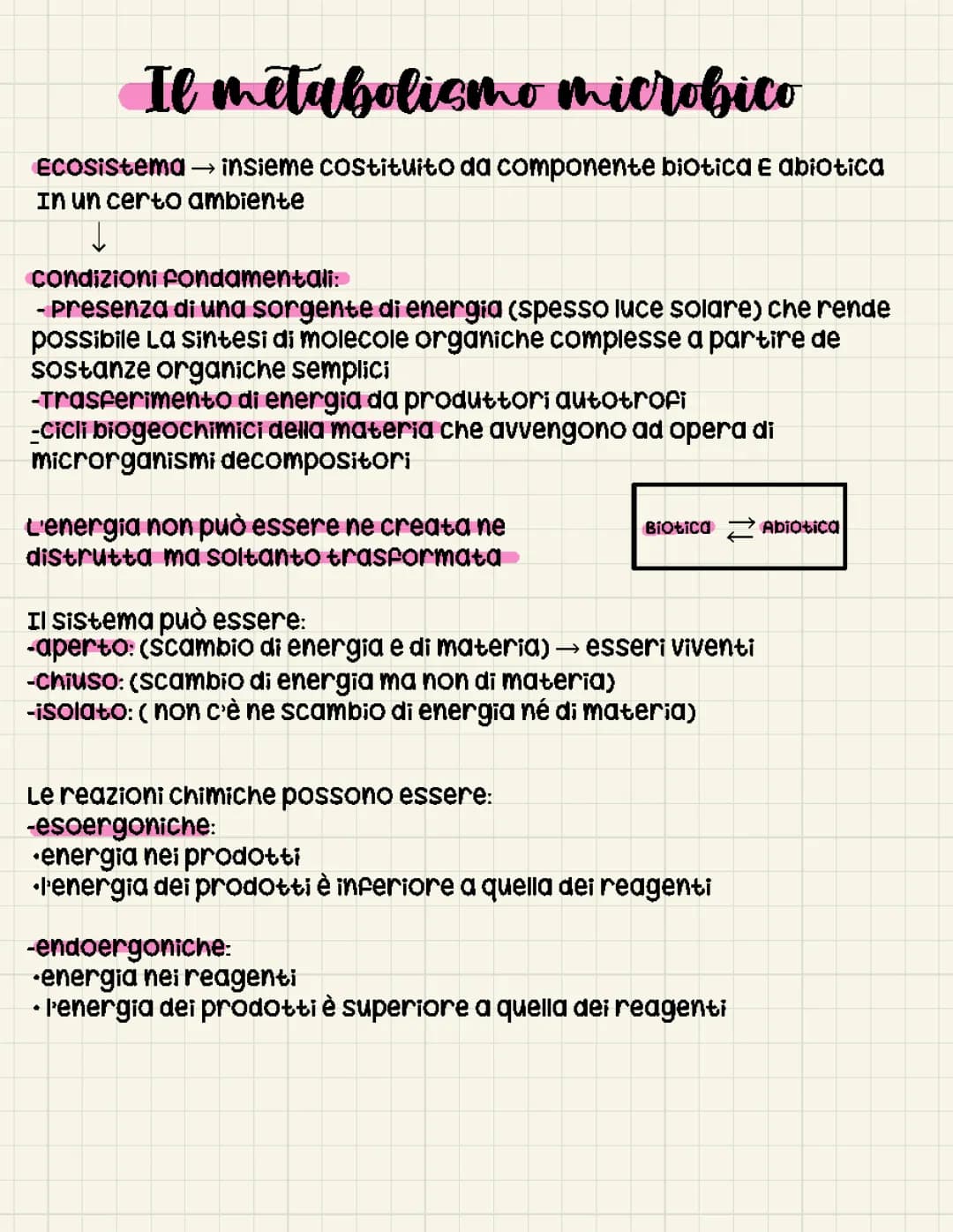 Microbiologia: Introduzione al “metabolismo microbico”