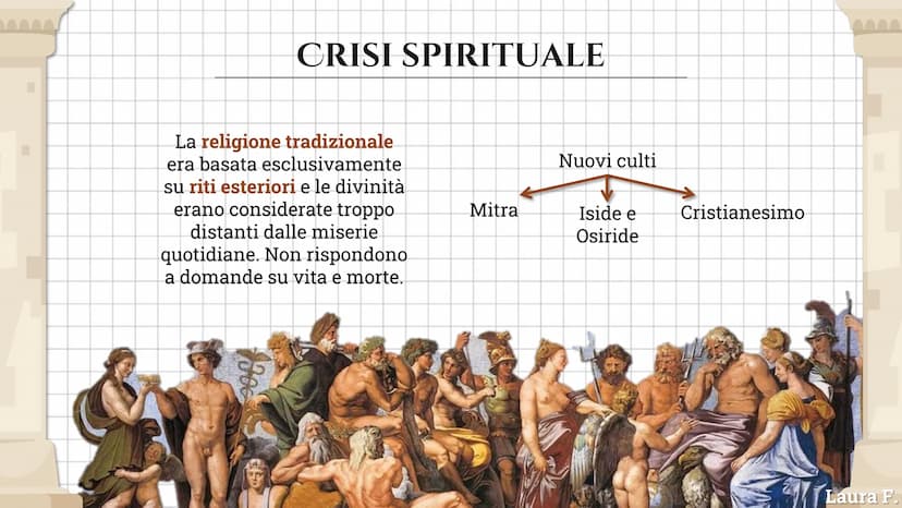 LA CRISI DEL
III SECOLO SECOLO DI TRANSIZIONE
II secolo
primi segni
Secolo d'oro
Crisi
economica eNel III sec
sociale
Diffusione
latifondo e