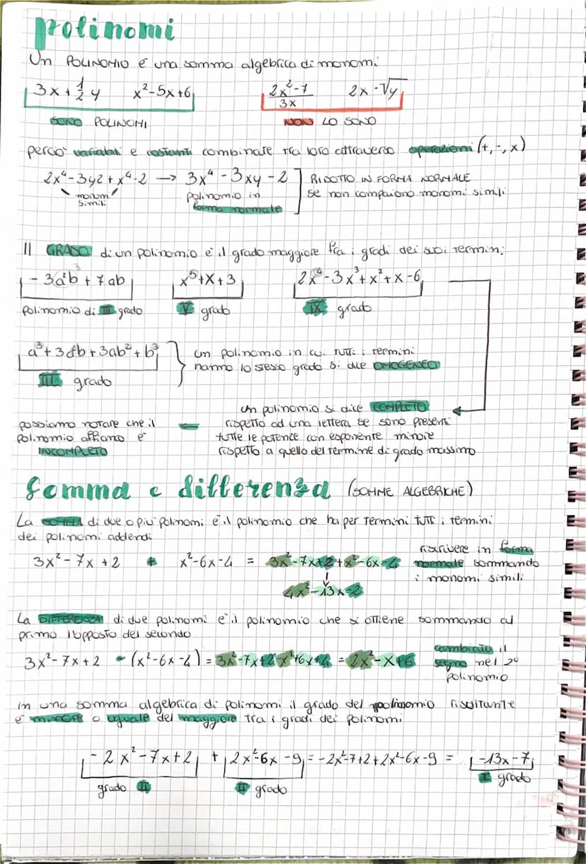 Monomi
Un MONOHIO è un'espressione algebrica in cui compaiono solo moltiplication.
tra numeri e lettere, eventualmente elevate ad esponente

