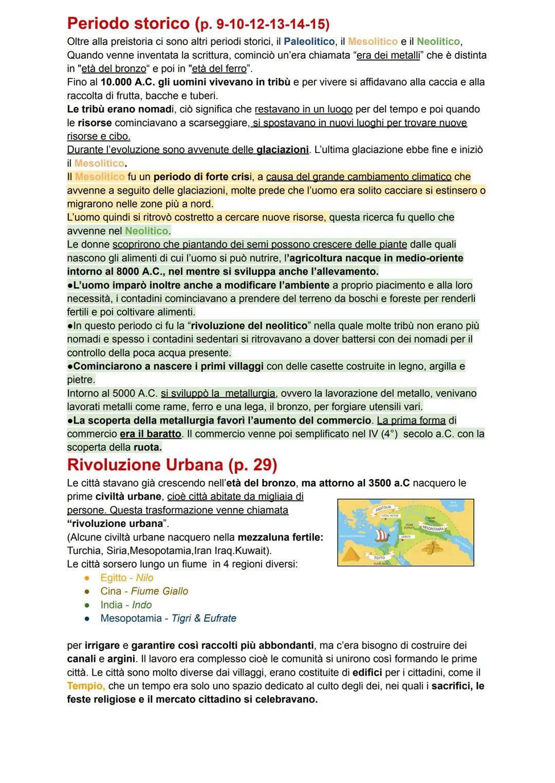 Periodo storico-Rivoluzione Urbana-Società dell’età del bronzo-Le civiltà della Mesopotamia