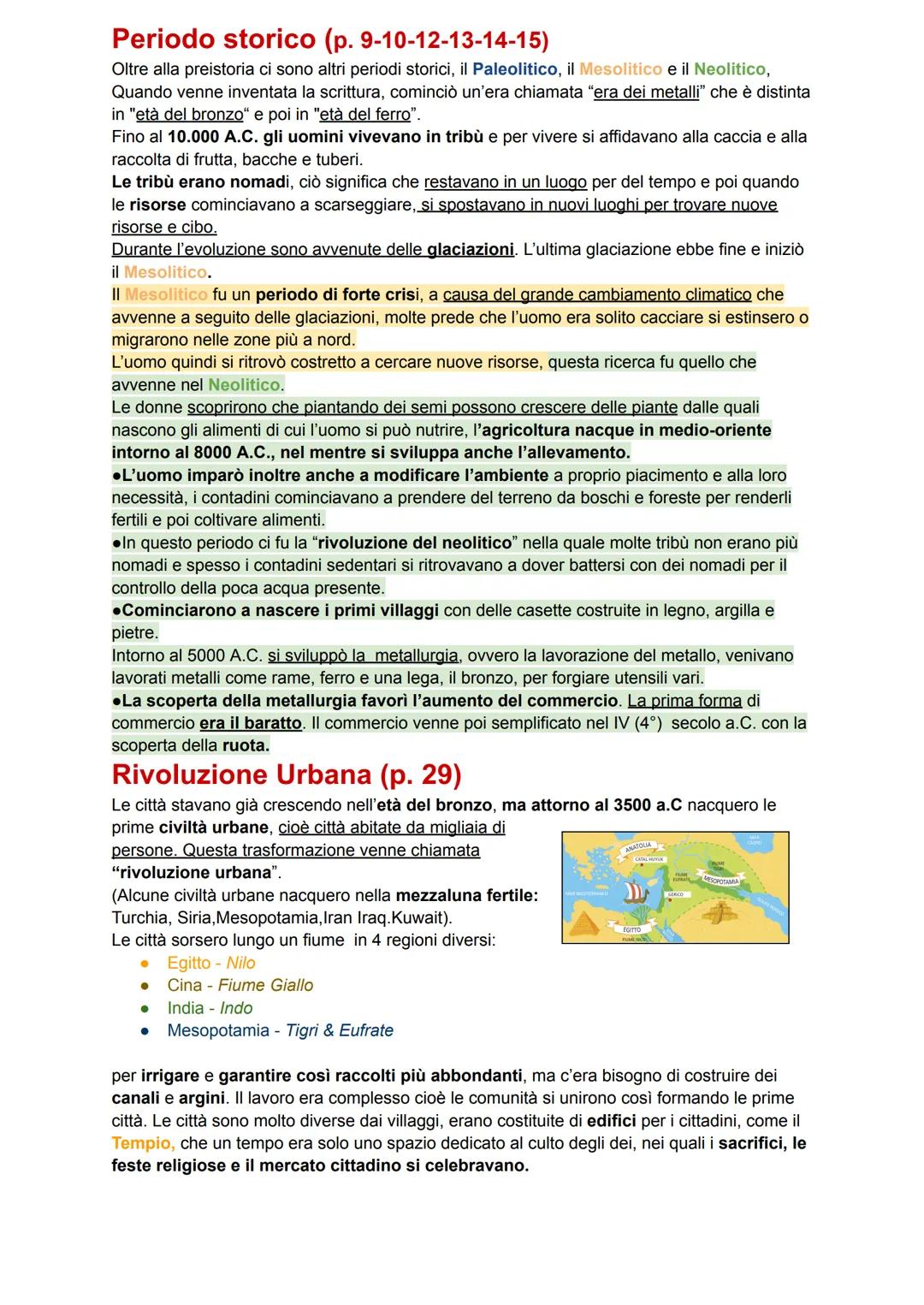 Periodo storico (p. 9-10-12-13-14-15)
Oltre alla preistoria ci sono altri periodi storici, il Paleolitico, il Mesolitico e il Neolitico,
Qua