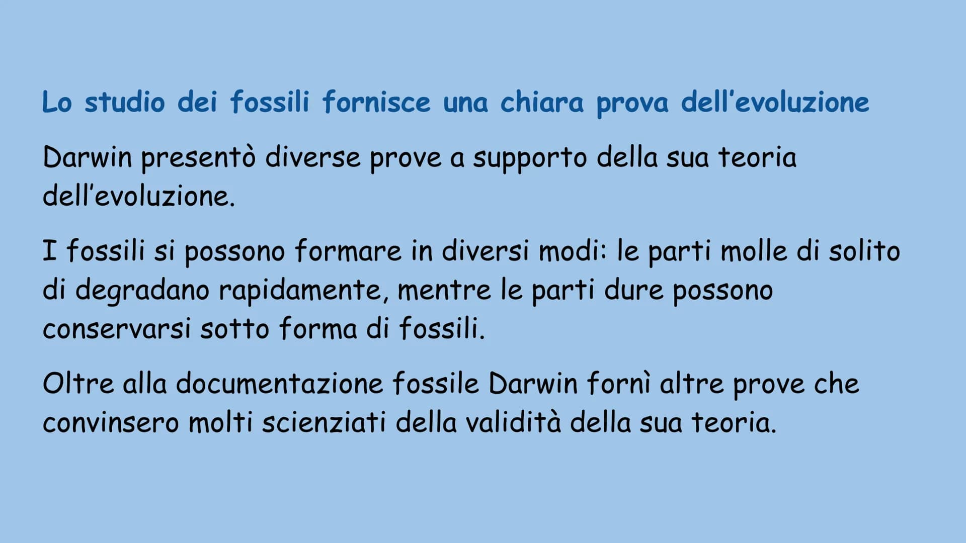 La teoria dell'evoluzione
Charles Darwin La teoria dell'evoluzione biologica spiega come le specie si
modificano nel tempo, e venne formulat