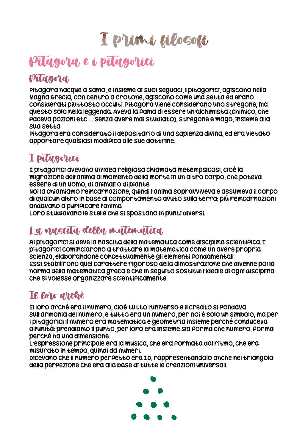 Pitagora e i Pitagorici