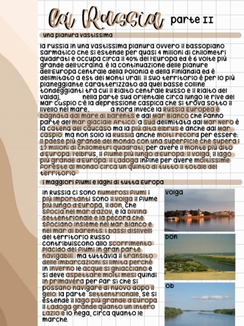La Russia
la fascia settentrionale dell'Eurasia
la Russia è un paese vastissimo e na
un'estensione di circa 17 milioni di km² circa 17
volte