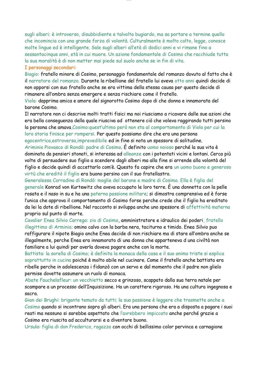 -Riassunto- Il Barone Rampante di Italo Calvino parla delle avventure di Cosimo Piovasco di
Rondò. Primogenito di una nobile famiglia, il gi