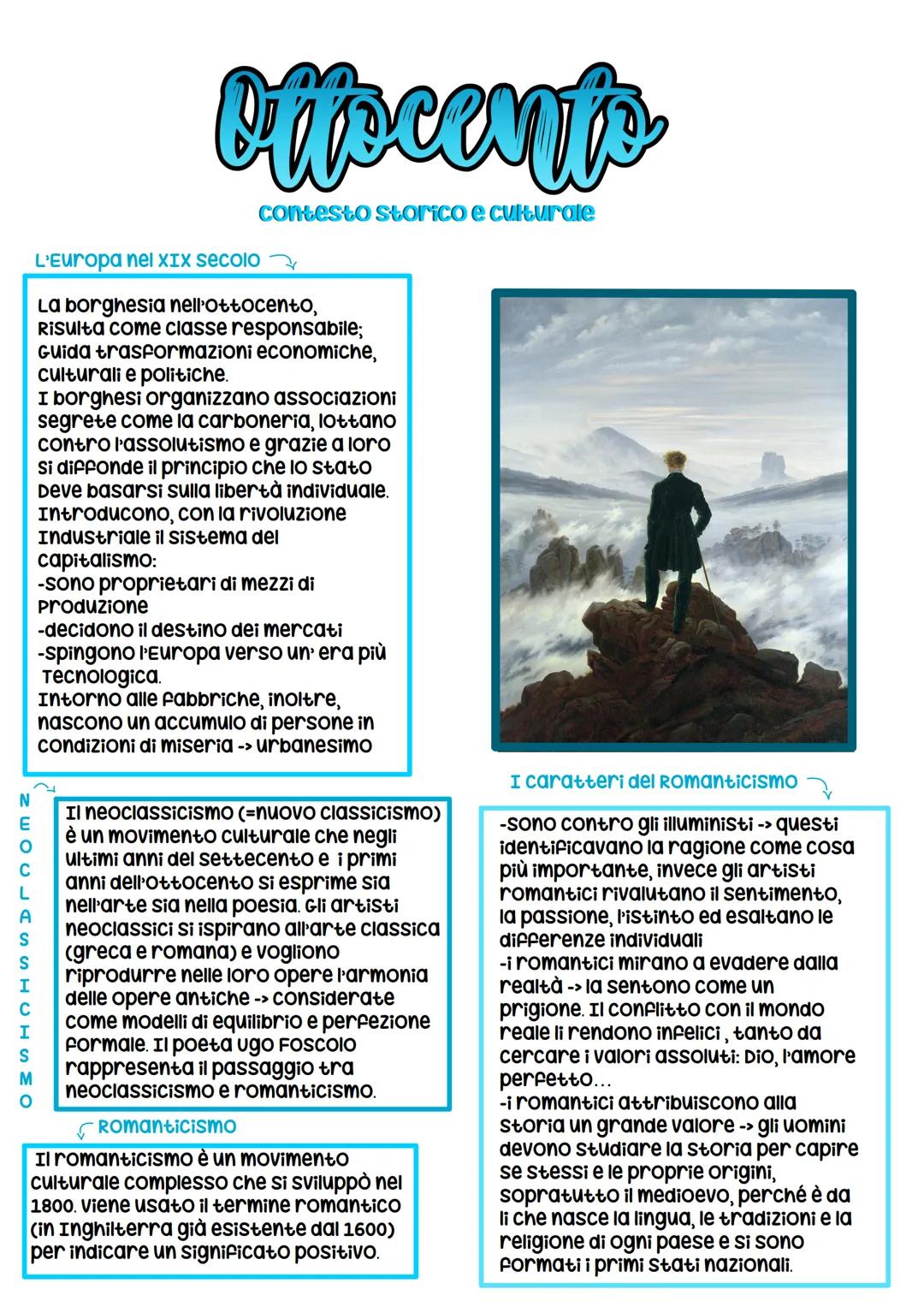 # Ottocento

## contesto storico e culturale

L'Europa nel XIX secolo

La borghesia nell'ottocento,
Risulta come classe responsabile;
Guida 
