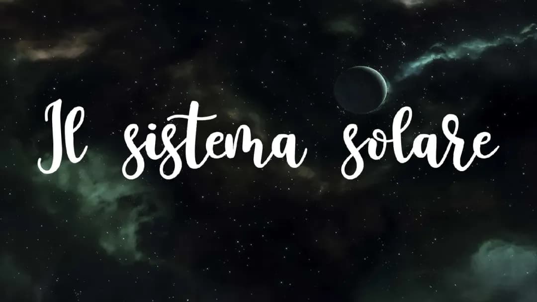 Il sistema solare