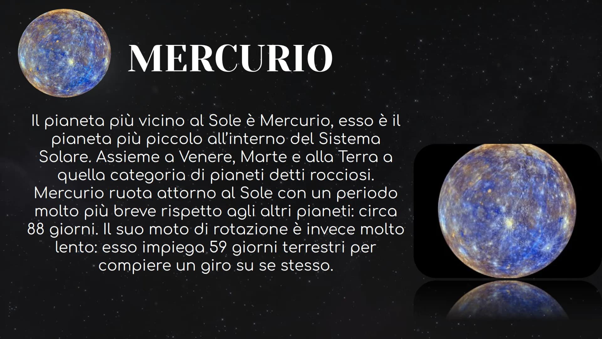 Il sistema solare COSA SI INTENDE PER SISTEMA SOLARE?
Per Sistema Solare si intende un insieme di corpi celesti, esso è
formato da:
8 pianet