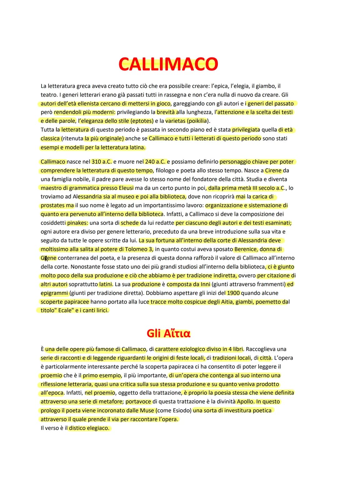 
<p>La letteratura greca ha creato generi letterari come l'epica, l'elegia, il giambo e il teatro. Ma gli autori dell'età ellenistica cercan