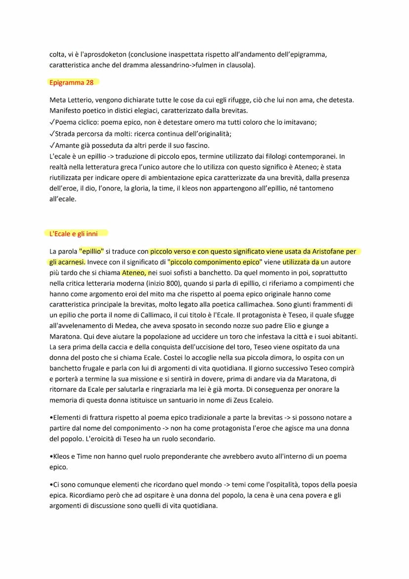 
<p>La letteratura greca ha creato generi letterari come l'epica, l'elegia, il giambo e il teatro. Ma gli autori dell'età ellenistica cercan