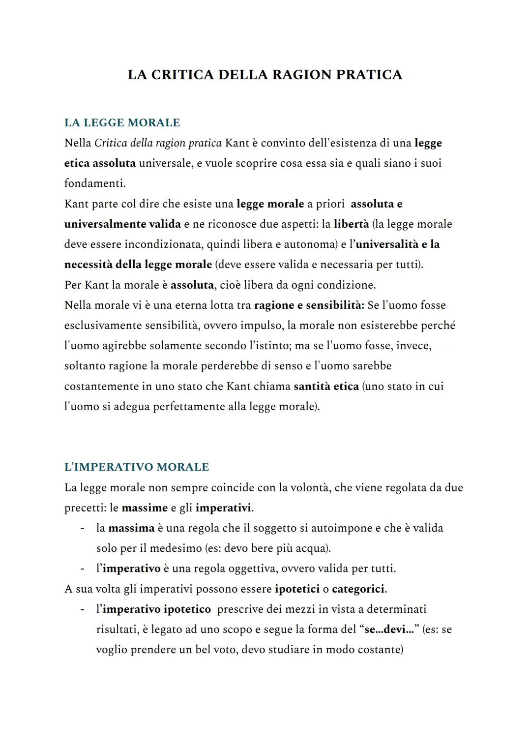 CRITICA DELLA RAGION PURA
SCIENZA E METAFISICA
La Critica della ragion pura è un'analisi critica dei fondamenti del sapere, che si
divide in