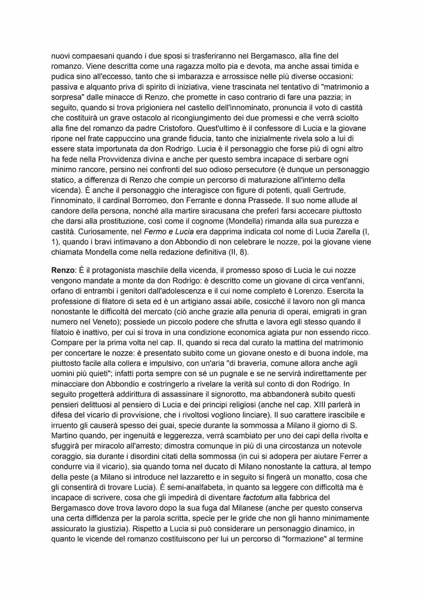 PROMESSI SPOSI
Analisi dei personaggi
Don Abbondio: È il curato del paesino di Renzo e Lucia, colui che all'inizio della vicenda
dovrebbe ce