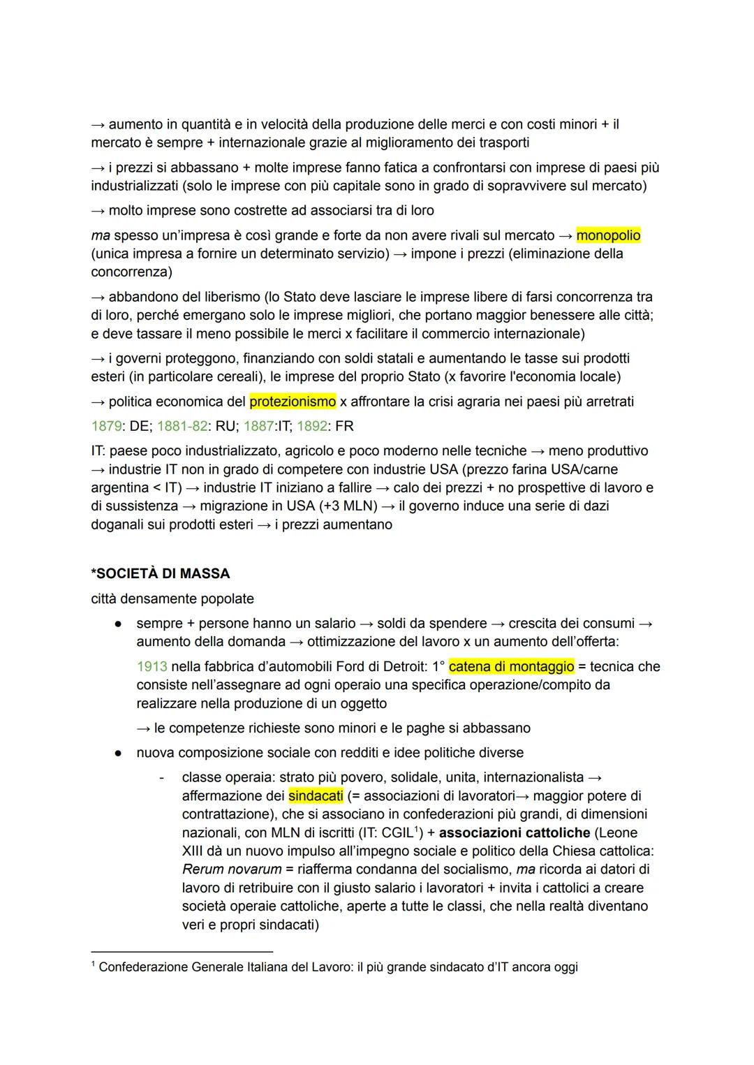 INDUSTRIALIZZAZIONE e SOCIETÀ DI MASSA
ultimi 30 anni '800 - inizi '900: economia e società occidentale cambia profondamente
↓
SECONDA RIVOL