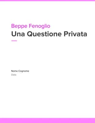 Know Scheda libro: Analisi e riassunto di "Una questione privata", Beppe Fenoglio  thumbnail