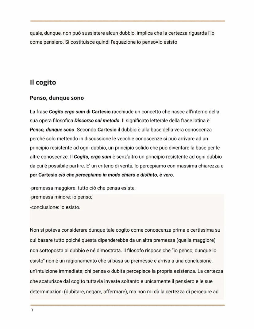 Cartesio
Vita e opere
La formazione a La Flèche, la partecipazione alla guerra e
l'intuizione del metodo, il trasferimento in Olanda.
René D
