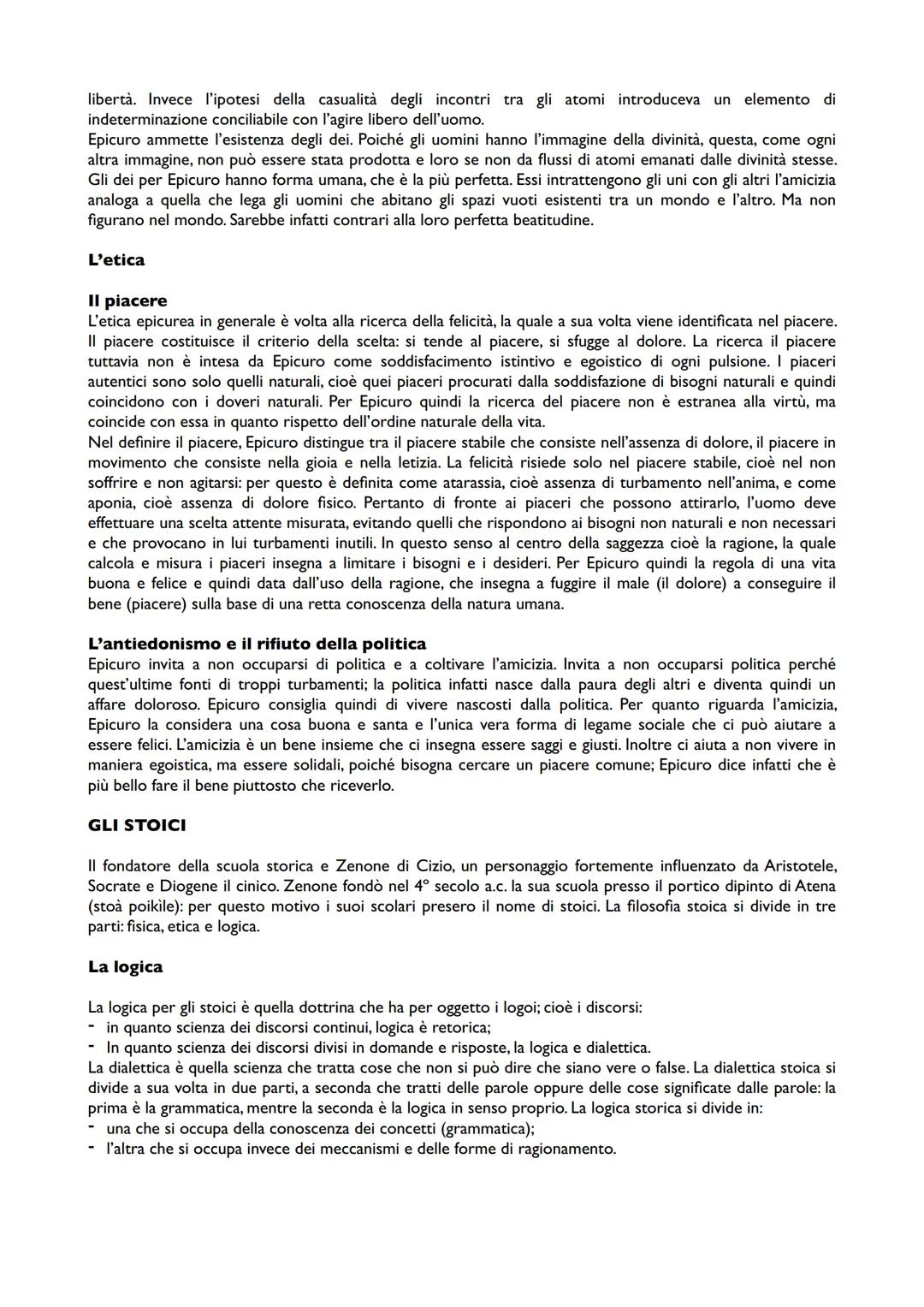 EPICURO E L'EPICUREISMO
La scuola ateniese di Epicuro aveva sede nel giardino del filosofo e per questo motivo i suoi seguaci furono
chiamat