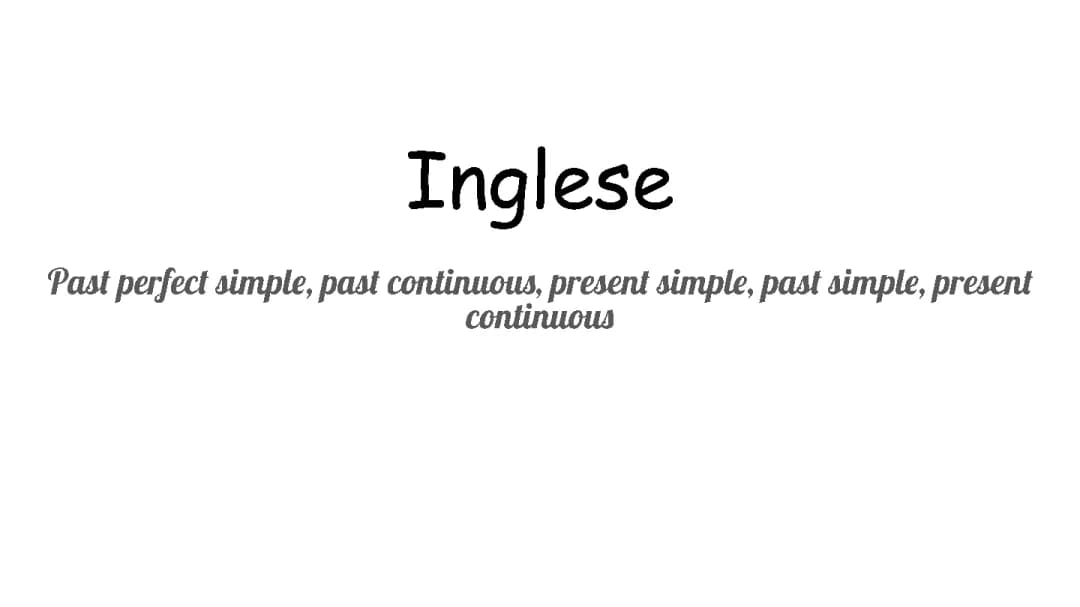 verbi present e past