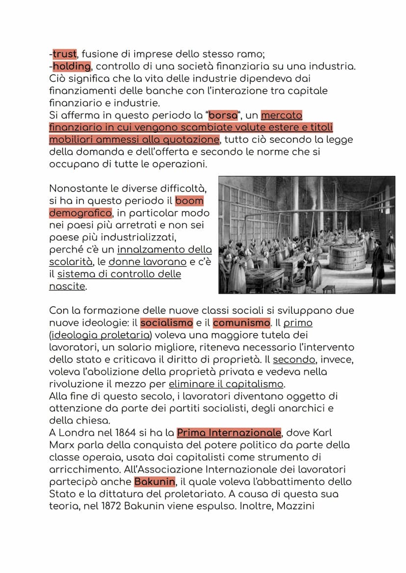 la seconda rivoluzione
industriale
Nella seconda metà
dell'Ottocento, tra il
Congresso
di Parigi (1856) e il Congresso
di Berlino (1878), si
