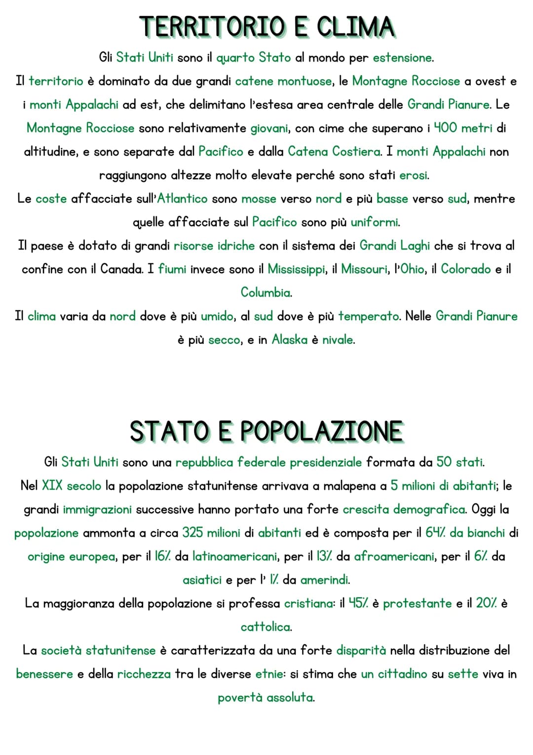 GLI STATI UNITI
SUPERFICIE: 9 271 219 km2
POPOLAZIONE: 325 719 178 abitanti
DENSITA': 35 abitanti a km2
FORMA DI GOVERNO: Repubblica federal