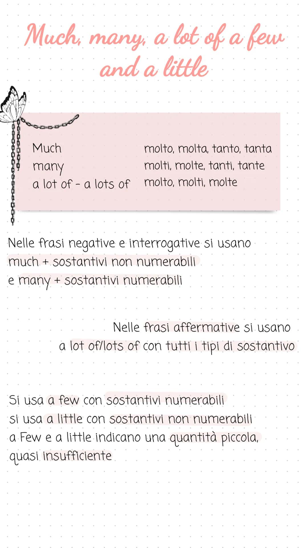 # Much, many, a lot of a few
and a little

Much molto, molta, tanto, tanta
many molti, molte, tanti, tante
a lot of a lots of molto, molti, 