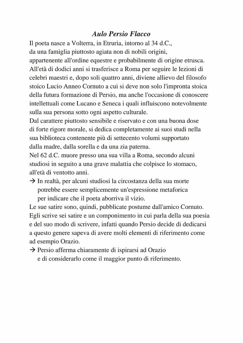 Contesto storico
Il regno di Nerone è un periodo ricco dal punto di vista culturale,
infatti forniscono molti autori significativi come Luca
