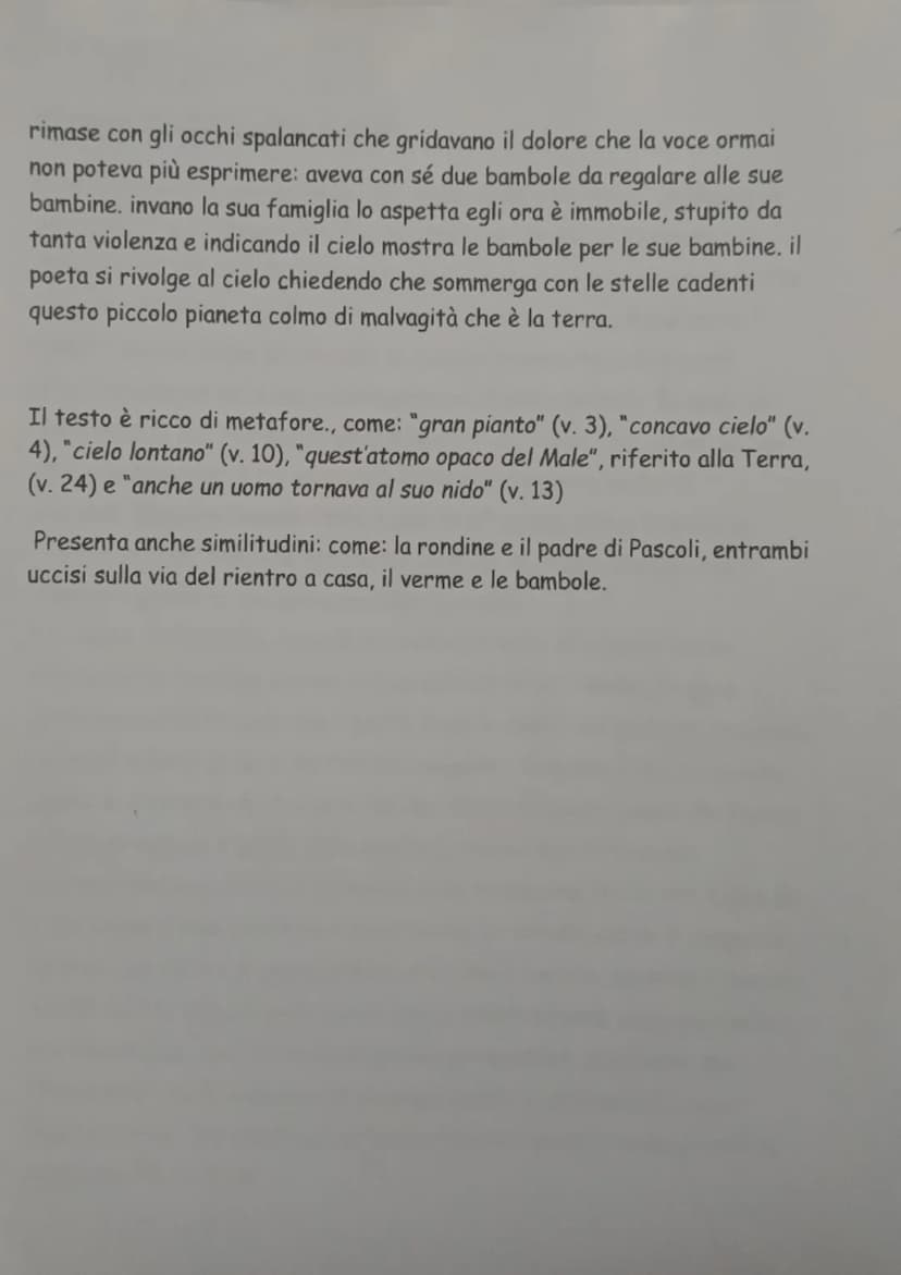 NANKANKA
Parafrasi "X Agosto
San Lorenzo, io so perché così tante stelle in cielo ardono e sembrano
cadere; perché così tante stelle che sem