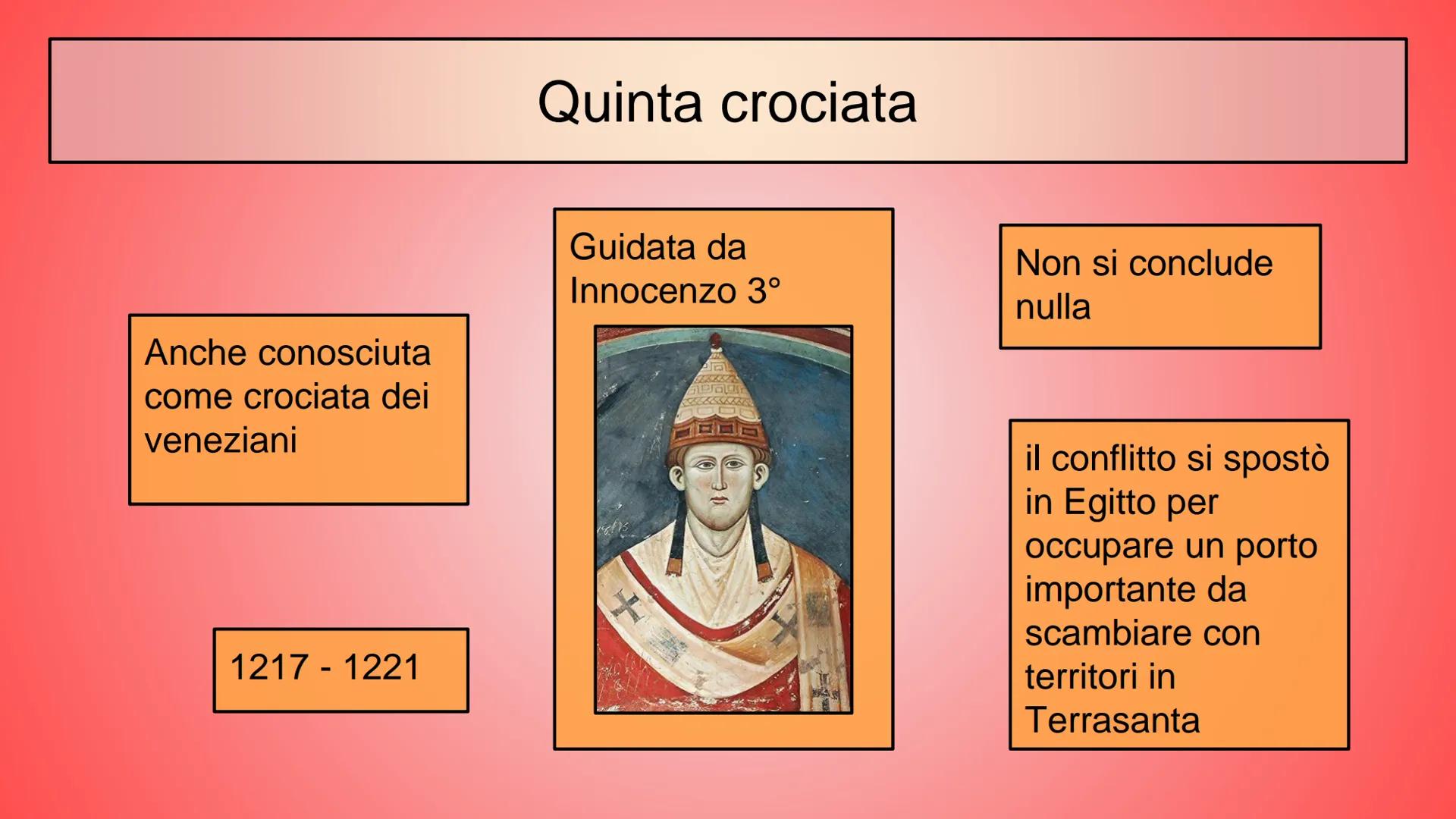 Le Crociate
Sono delle guerre sante che nel 1200 venivano
"giustificate" dal papa con la scusa che chi avrebbe
combattuto "per dio" sarebbe 