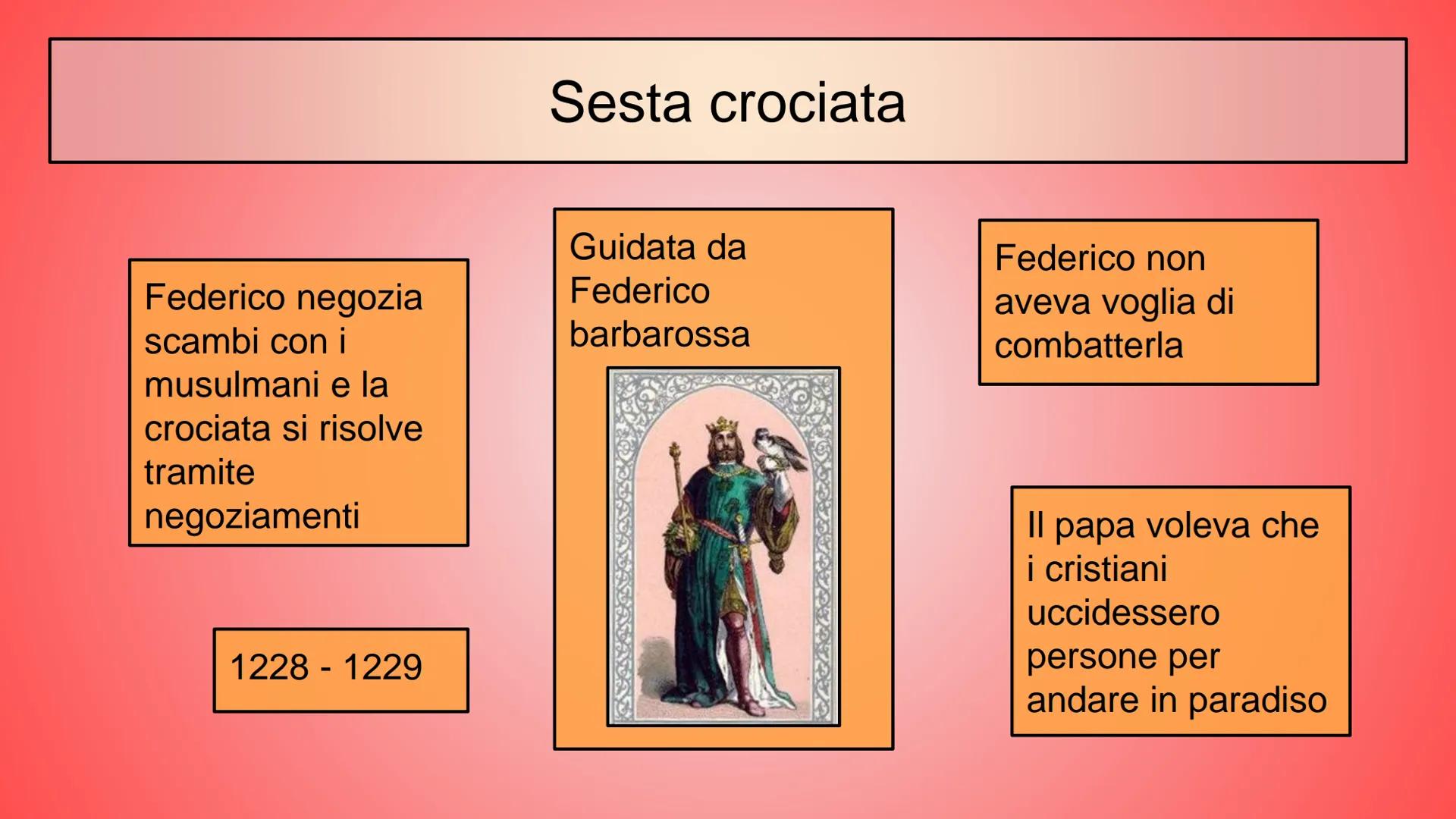 Le Crociate
Sono delle guerre sante che nel 1200 venivano
"giustificate" dal papa con la scusa che chi avrebbe
combattuto "per dio" sarebbe 