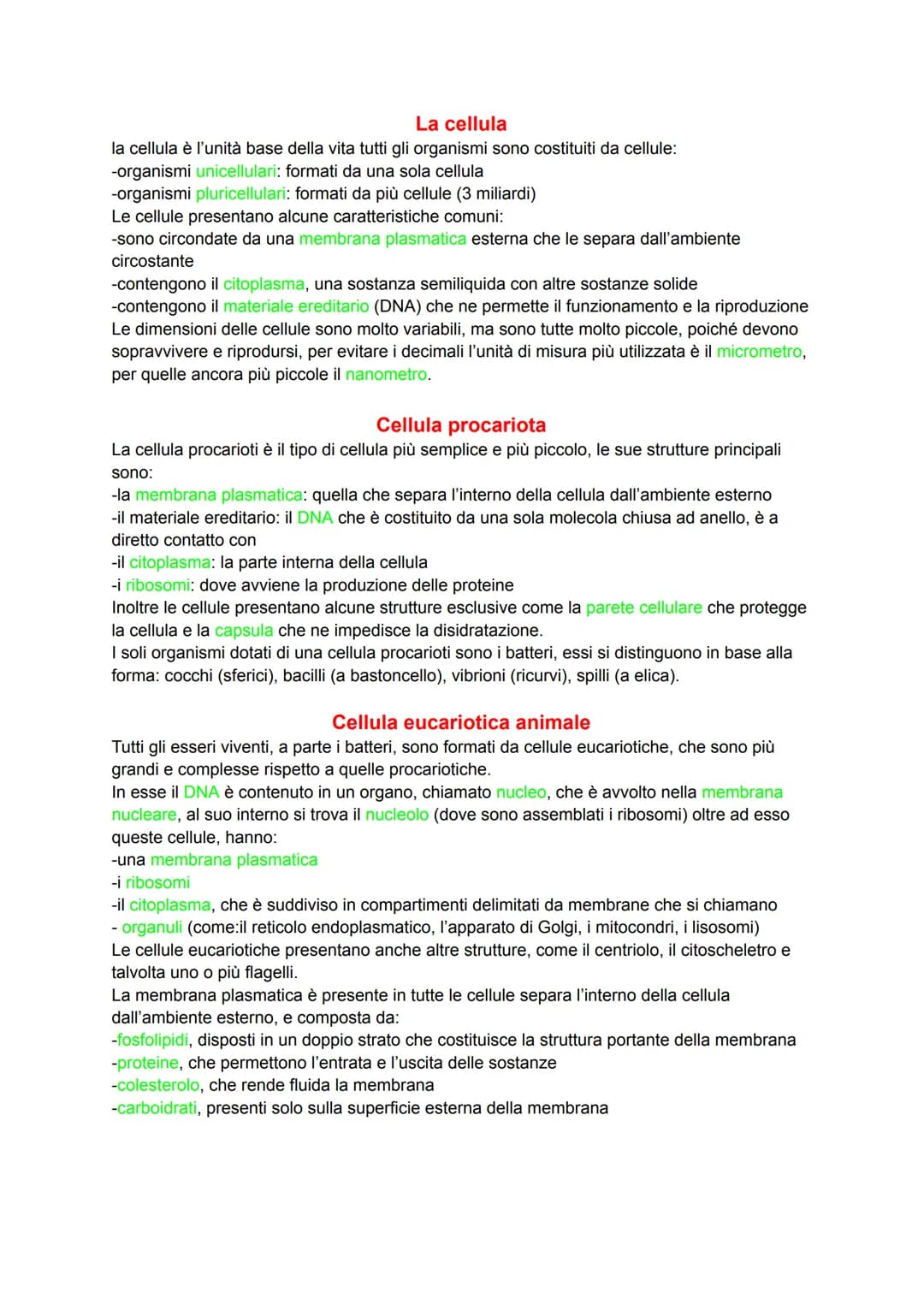 La cellula
la cellula è l'unità base della vita tutti gli organismi sono costituiti da cellule:
-organismi unicellulari: formati da una sola