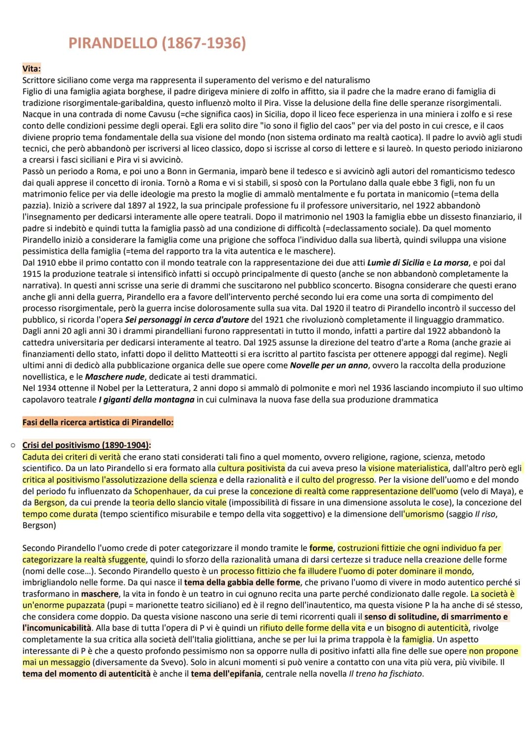 Pirandello Maturità