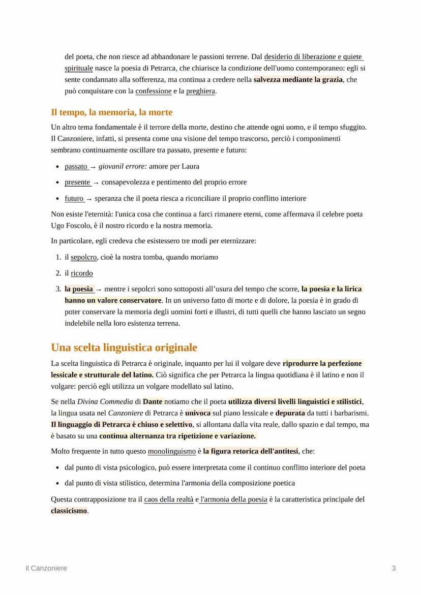 Il Canzoniere
L'opera di una vita
Il Canzoniere è una raccolta a cui Petrarca lavora per tutta la vita. I temi affrontati, tra cui l'amore, 