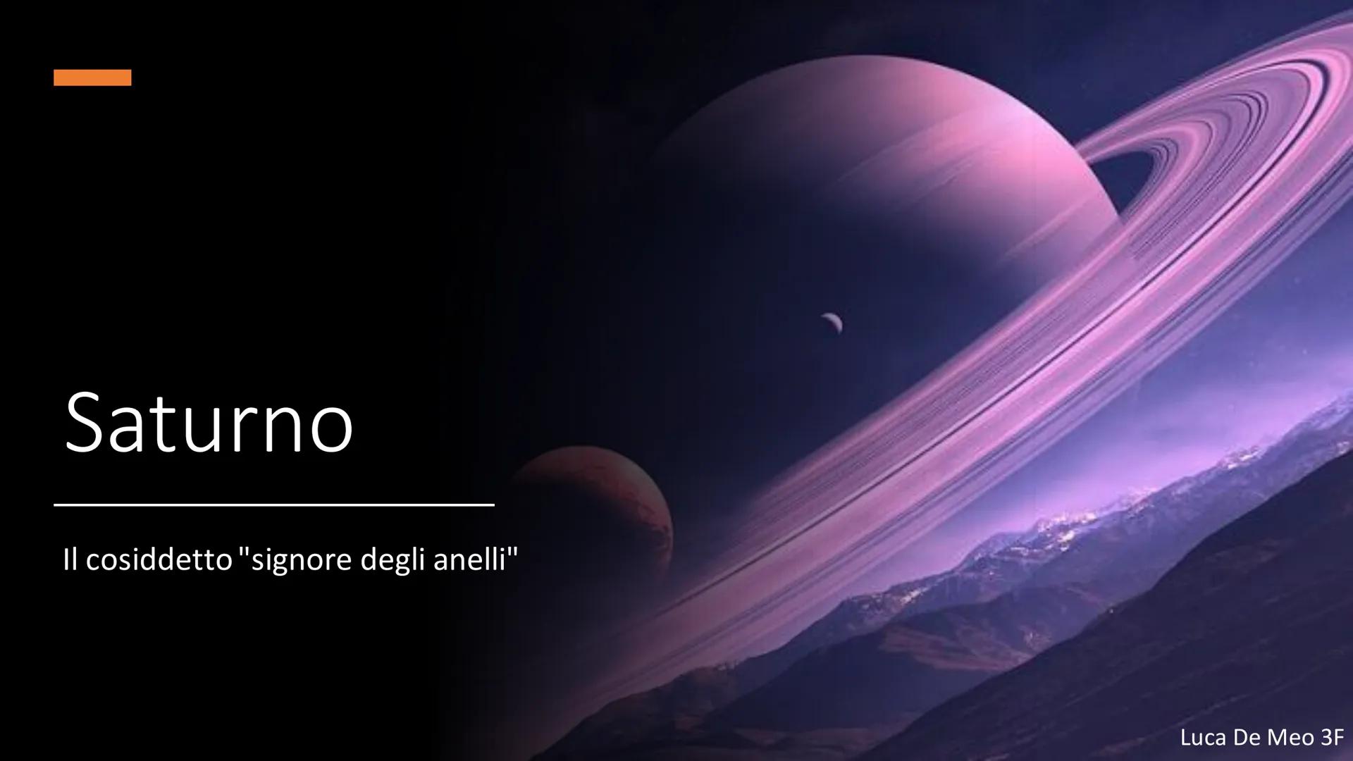 Saturno
Il cosiddetto "signore degli anelli"
Luca De Meo 3F Descrizione
Saturno è uno dei pianeti più affascinanti e misteriosi del nostro
s